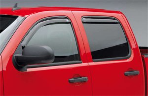 GMC Sierra Window Visors - Front + Rear - EGR - In-Channel - Dark Smoke - `07-`13