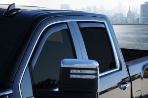 Chevrolet Silverado HD Wind Deflectors - Front + Rear - EGR - In-Channel - Matte Black - `20-`23