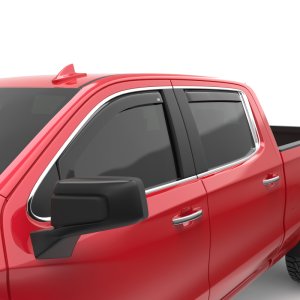 Chevrolet Silverado 1500 Window Visors - Front + Rear - EGR - In-Channel - Dark Smoke - `19-`25