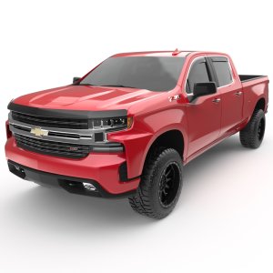 Chevrolet Silverado 1500 Window Visors - Front + Rear - EGR - In-Channel - Dark Smoke - `19-`25