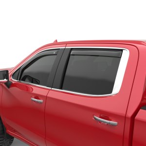 GMC Sierra 1500 Window Visors - Front + Rear - EGR - In-Channel - Dark Smoke - `19-`25