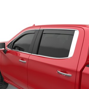 GMC Sierra 1500 Wind Deflectors - Front + Rear - EGR - In-Channel - Matte Black - `19-`25 GMC Sierra 1500 Wind Deflectors - Front + Rear - EGR - In-Channel - Matte Black - `19-`25