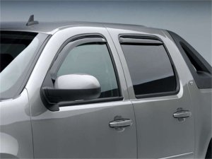 GMC 2500HD Window Visors (Set of 4) - Front + Rear - EGR - In-Channel - Dark Smoke - `07-`14