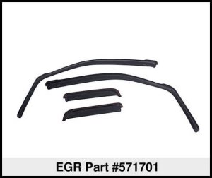 GMC 3500HD Window Visors (Set of 4) - Front + Rear - EGR - In-Channel - Dark Smoke - `07-`14