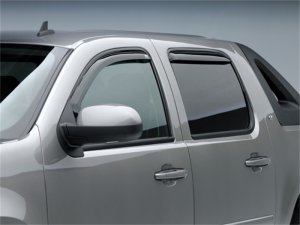 GMC Sierra Window Visors (Set of 4) - Front + Rear - EGR - In-Channel - Dark Smoke - `07-`13