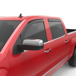Chevrolet Silverado 3500 Window Visors (4) - Front + Rear - EGR - In-Channel Style - Dark Smoke - `15-`19