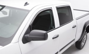 GMC 2500HD Window Visors (4) - Front + Rear - EGR - In-Channel Style - Dark Smoke - `15-`19