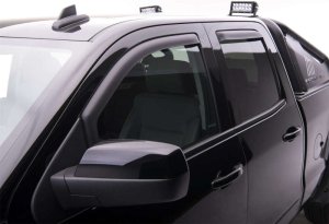 GMC 3500HD Wind Deflectors Set - Front + Rear - EGR - In-Channel - Matte Black - `15-`19