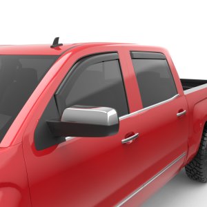 GMC Sierra Wind Deflectors Set - Front + Rear - EGR - In-Channel - Matte Black - `14-`18