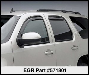 GMC Yukon Wind Deflectors - Front + Rear - EGR - In-Channel - Dark Smoke - `07-`14