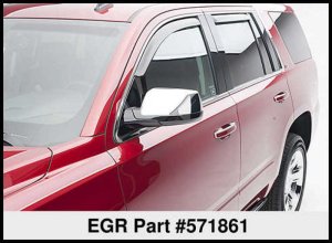 Chevrolet Tahoe Window Visors - Front + Rear - EGR - In-Channel - Dark Smoke - `15-`20