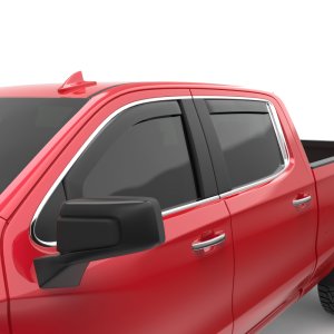 Chevrolet Silverado 1500 Window Visors - Front + Rear - EGR - In-Channel - Matte Black - `19-`25