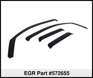 Ram 2500 Window Visors (Set of 4) - Front + Rear - EGR - In-Channel - Matte Black - `03-`18