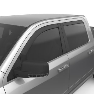 Dodge Ram Window Visors - Front + Rear - EGR - In-Channel, Matte - Matte Black - `09-`13
