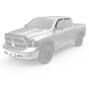 Dodge Ram Window Visors - Front + Rear - EGR - In-Channel, Matte - Matte Black - `09-`13