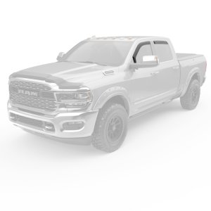 Ram 2500 Wind Deflectors - Front + Rear - EGR - In-Channel - Matte Black - `19-`25