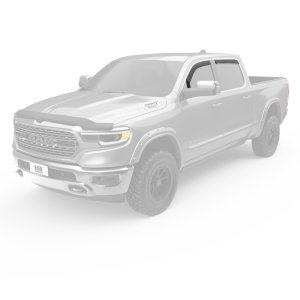 Ram 1500 Wind Deflectors - Front + Rear - EGR - In-Channel - Matte Black - `19-`25