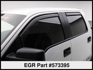 Ford F-150 Window Visors - Front + Rear - EGR - In-Channel - Matte Black - `04-`13