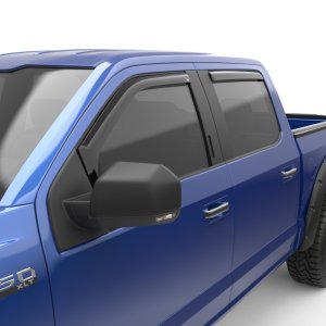 Ford F-150 Wind Deflectors - Front + Rear - EGR - In-Channel - Dark Smoke - `15-`24