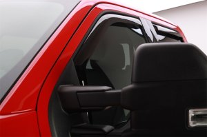 Ford F-350 Wind Deflectors - Front + Rear - EGR - In-Channel - Dark Smoke - `17-`24