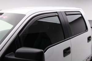Ford Super Duty Window Visors - Front + Rear - EGR - In-Channel Style - Matte Black - `17-`24