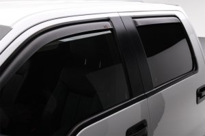 Ford Super Duty Window Visors - Front + Rear - EGR - In-Channel Style - Matte Black - `17-`24