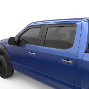 Ford Super Duty Window Visors - Front + Rear - EGR - In-Channel Style - Matte Black - `17-`24