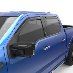 Ford F-250 Wind Deflectors - Front + Rear - EGR - In-Channel - Dark Smoke - `17-`24 Ford F-250 Wind Deflectors - Front + Rear - EGR - In-Channel - Dark Smoke - `17-`24
