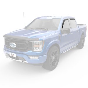 Ford F-350 Wind Deflectors - Front + Rear - EGR - In-Channel - Matte Black - `17-`24