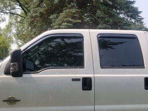 Ford F-550 Window Visors - Front + Rear - EGR - In-Channel - Dark Smoke - `99-`16