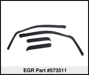 Ford Super Duty Window Visors - Front + Rear - EGR - In-Channel - Dark Smoke - `99-`16