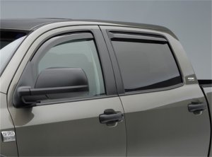 Toyota Tundra Window Visors (4) - Front + Rear - EGR - In-Channel - Dark Smoke - `07-`21