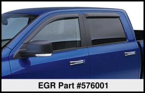 Nissan Titan Wind Deflectors - Front + Rear - EGR - Tape-On Set4 - Light Smoke - `16-`17