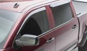 Chevrolet Silverado 1500 Window Visors - Front + Rear - EGR - Tape-On - Dark Smoke - `14-`18