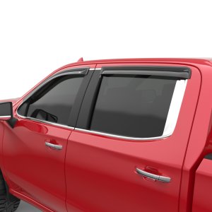 Chevrolet Silverado 1500 Wind Deflectors - Front + Rear - EGR - Tape-On - Dark Smoke - `19-`25