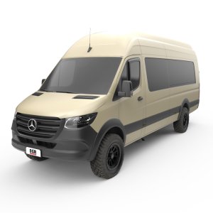 Mercedes-Benz eSprinter Wind Deflectors - Front - EGR - Tape-On - Matte Black - `19-`25
