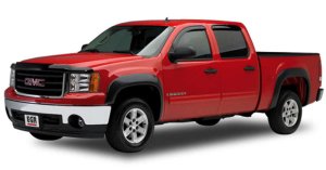GMC Sierra Fender Flares - Front + Rear - EGR - Rugged Look - Black - `07-`13