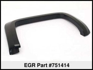 GMC Sierra Fender Flares - Front + Rear - EGR - Rugged Look - Black - `07-`13
