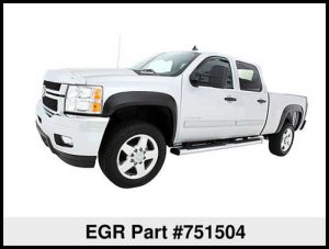 Chevrolet Silverado 3500 Fender Flares - Front + Rear - EGR - Rugged Look - Black - `07-`14