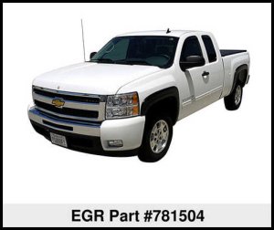 Chevrolet Silverado 3500 Fender Flares - Front + Rear - EGR - OEM Look - Black - `07-`14