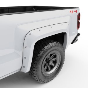 Chevrolet Silverado 3500HD Fender Flares - EGR - Bolt-On Look Color Match - Summit White - `15-`19