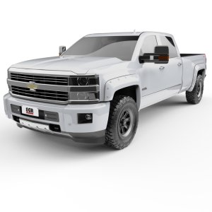 Chevrolet Silverado 3500HD Fender Flares - EGR - Bolt-On Look Color Match - Summit White - `15-`19