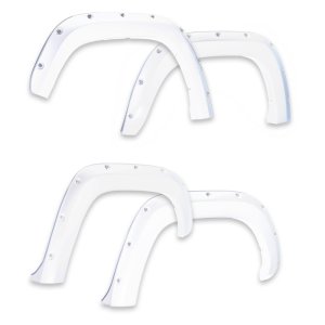 Chevrolet Silverado 3500HD Fender Flares - EGR - Bolt-On Look Color Match - Summit White - `15-`19