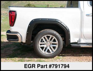 GMC Sierra 1500 Fender Flares - Front + Rear - EGR - Bolt-On Series Premium - Black - `19-`24