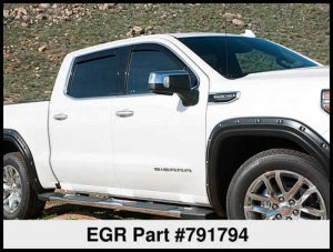 GMC Sierra 1500 Fender Flares - Front + Rear - EGR - Bolt-On Series Premium - Black - `19-`24