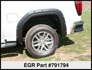 GMC Sierra 1500 Fender Flares - Front + Rear - EGR - Bolt-On Series Premium - Black - `19-`24