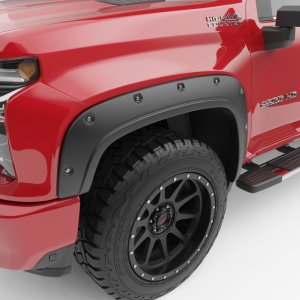 Chevrolet Silverado 2500HD Fender Flares - Front + Rear - EGR - Bolt-On Series Premium - Black - `20-`23