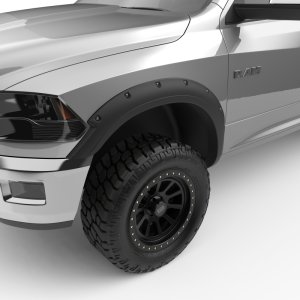 Dodge Ram 3500 SLT Fender Flares - Front + Rear - EGR - Bolt-On Look - Black - `09-`11