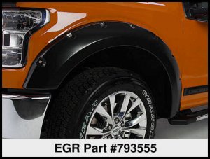 Ford Ranger Fender Flares - Front + Rear - EGR - Bolt-On Look with Black-Out Bolt Kit - Matte Black - `19-`22