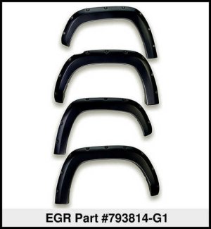 Ford F-250 Fender Flares - EGR - Bolt-On Look, Color Match - Shadow Black - `11-`16